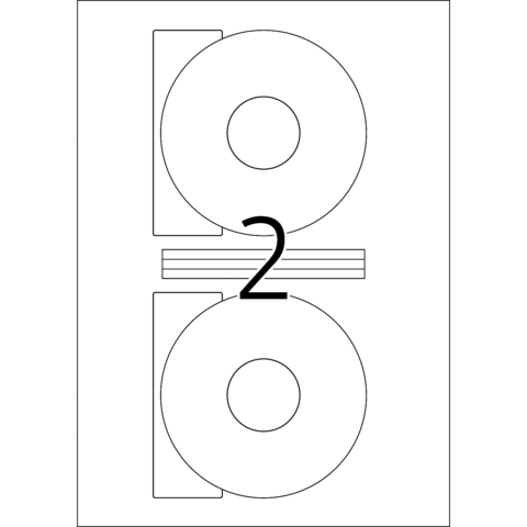 Zwei große Kreise mit der Zahl 2 in der Mitte, umgeben von rechteckigen Formen, auf einem weißen Hintergrund.