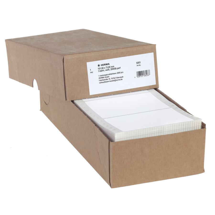 Continuous computer labels, economy pack8203