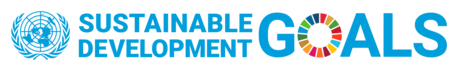 Sustainable Development Goals in blue text, accompanied by a colorful circle that symbolizes the various goals.
