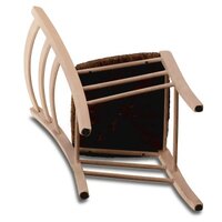 Black felt pads glued to the chair legs.