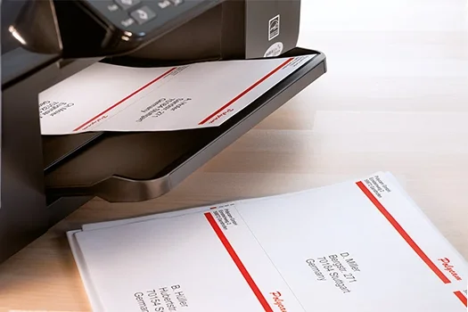 Printer with label sheets