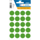 Grüne runde Etiketten auf einem Bogen, insgesamt 100 Stück, Durchmesser 19 mm, geeignet für verschiedene Beschriftungen.