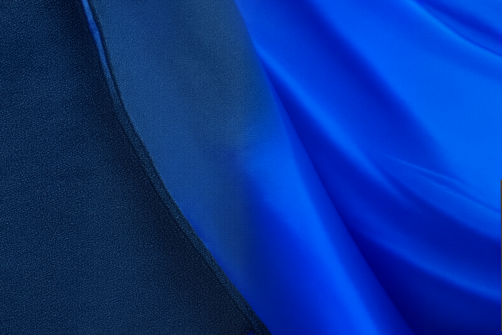 Packages are in front of a blue flag of the European Union with yellow stars.