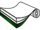 A stack of paper with a roll that is partially unrolled shows a green underside and a white top.