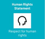 Declaration of Human Rights featuring an image of a head and the text 'Respect for Human Rights.