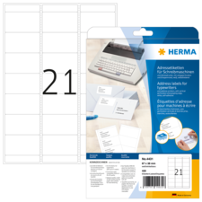 HERMA address labels for type writers