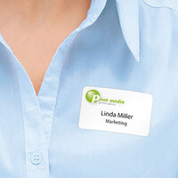Application image textile label on blouse