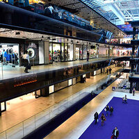 Retail landscape, shopping center