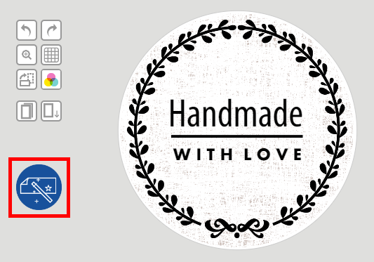 Design screen icon selected